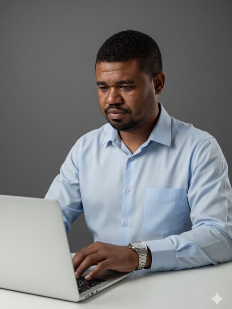 Jefferson Victor em atendimento no escritório
